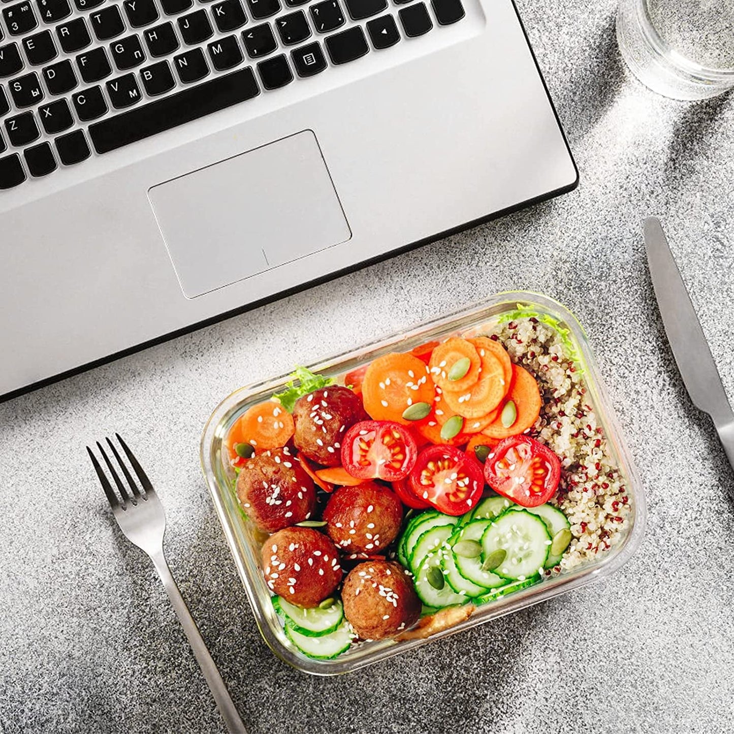 24-Piece Glass Meal Prep Container Set with Airtight Snap Locking Lids - Dishwasher and Freezer Safe Food Storage Solutions